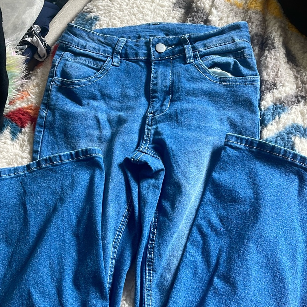 Mid rise flared shein jeans